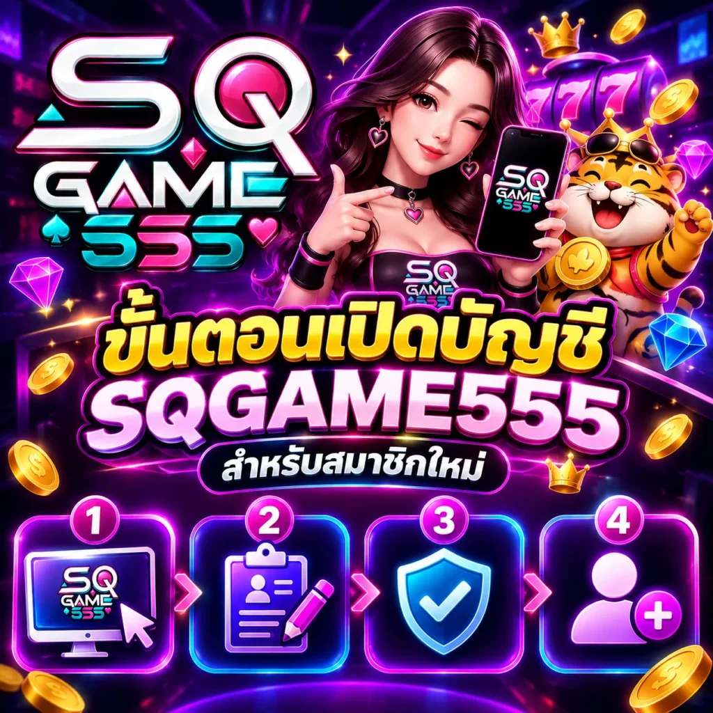 ขั้นตอนเปิดบัญชี sqgame555 สำหรับสมาชิกใหม่